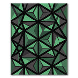 Green Emerald Green Geometric Triangle Area Rug