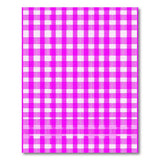 Vibrant Pink Gingham Checkered Area Rug