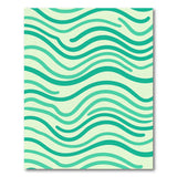 Wavy Green Wavy Green Abstract Area Rug