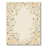 Peach Blossom Vine Beige Area Rug