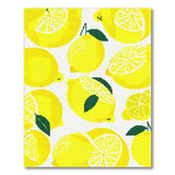 Sunny Lemon Slices Fruit Pattern Rug