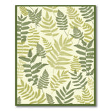 Floral Vintage Vintage Green Fern Leaf Area Rug
