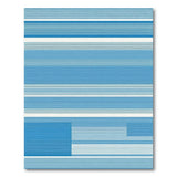 Blue Teal Horizontal Striped Geometric Area Rug