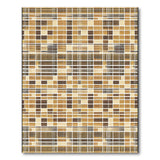 Brown and Tan Brown Tan Geometric Grid Area Rug