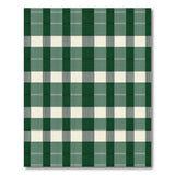 Green Green Gingham Check Plaid Area Rug