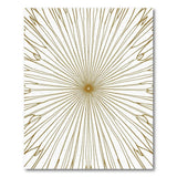 Gold Sunburst Radiating Lines Area Rug