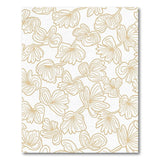 Delicate Gold Floral Line Art Area Rug