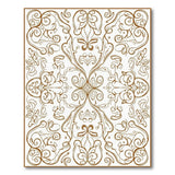 Elegant Floral Swirl Vintage Tan Area Rug