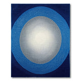 Blue Spiral Vortex Geometric Area Rug