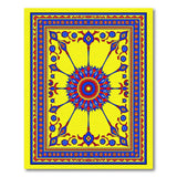 Traditional Persian Multi-color and Patterns Vibrant Yellow Persian Medallion Area Rug