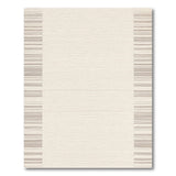 Cream Beige Vertical Stripe Woven Rug