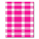 Pink Playful Pink Gingham Smiley Face Area Rug