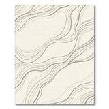 Abstract Area Beige Wavy Contour Abstract Area Rug