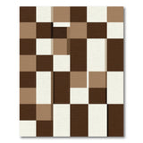 Brown Tan Geometric Block Area Rug