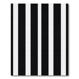 Bold Black White Vertical Stripe No. 20 Area Rug