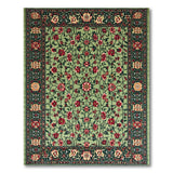 Sage Green Persian Floral Area Rug
