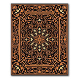 Ornate Orange Floral Persian Area Rug
