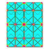 Blue and Teal Blue Teal Geometric Lattice Area Rug