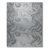 Abstract Area Grey Swirl Spiral Abstract Area Rug