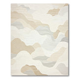 Abstract Beige Cloud Wave Area Rug