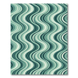 Abstract Area Wavy Teal Wavy Abstract Area Rug
