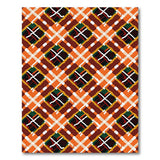 Orange Vibrant Orange Plaid Geometric Area Rug
