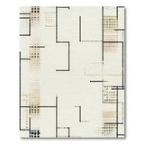 ODIKA Modern Abstract Geometric Washable Rug - Low Pile Non-Slip Non-Shedding Area Rug