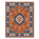 Vibrant Orange Vibrant Orange Persian Medallion Area Rug