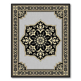 Elegant Grey Persian Medallion Area Rug