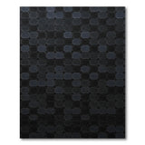 ODIKA Washable Geometric Black Area Rug - Low Pile & Non-Slip