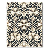 Clover Heart Filigree Geometric Rug