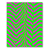 Neon Pink and Green Zebra Stripe Area Rug