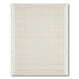Fringed Beige Boho Woven Area Rug