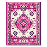 Pink Bold Pink Southwestern Geometric Area Rug