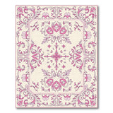 Pink Elegant Pink Floral Vintage Area Rug