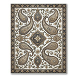 Elegant Ivory Persian Paisley Area Rug