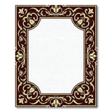 Red Ornate Maroon Gold Persian Border Area Rug