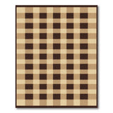 Rustic Farmhouse Tan Brown Plaid Check Area Rug