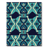 Teal Heritage Tribal Hourglass Area Rug