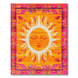 Radiant Sun Face Heritage Tribal Rug