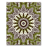 Lush Green Mandala Floral Area Rug