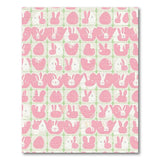 Cute Pink Bunny Egg Cartoon Area Rug
