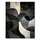 Gold Accent Geometric Abstract Area Rug