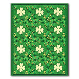 Green Shamrock Clover Green Area Rug