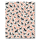 Giraffe Silhouette Red Polka Dot Area Rug