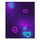 Neon Hearts Galaxy Glow Area Rug