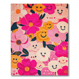 Whimsical Smiling Flowers Area Rug