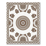 Intricate Brown Floral Mandala Rug