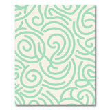 Seafoam Green Swirl Abstract Area Rug