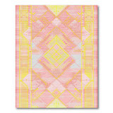 Vibrant Pink Yellow Geometric Modern Area Rug